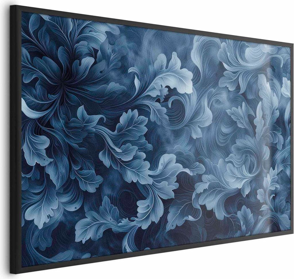 Posterpapier Poster - Dense, Dark Blue Abstract Ornaments 90x60 cm Muster f-H-10010-ao-a