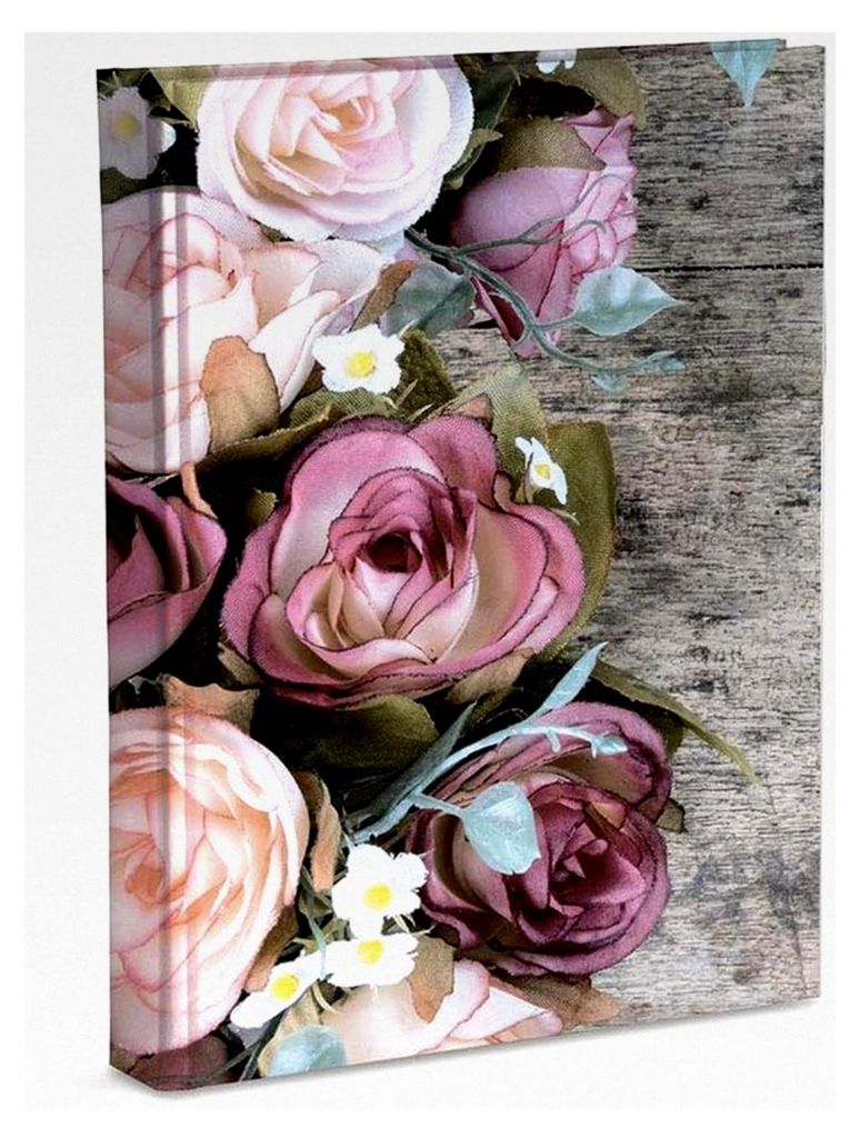 Fotoalbum mit Taschen, Bedrucktes Papier mit Matter Kunststoffbeschichtung, Rosendesign, 200 Fotos 13x18