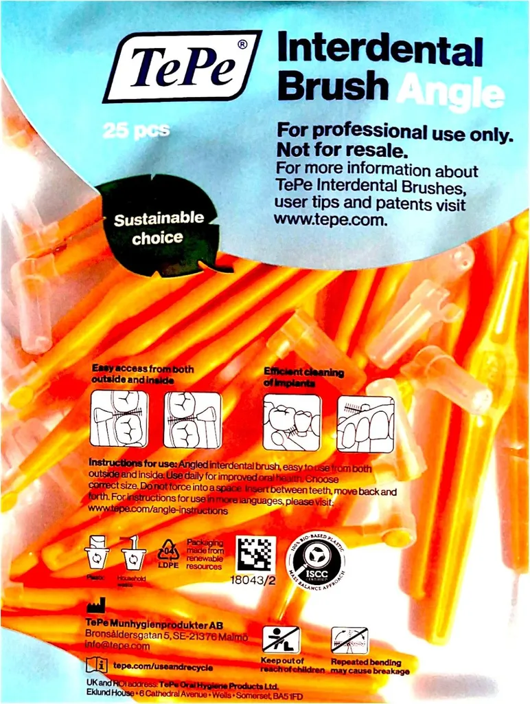 Brosses interdentaires Tepe Orange 0.45mm G2 - Pack de 6 brossettes