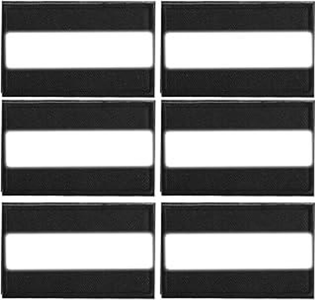 6 Stück Reflektierende Sicherheitsflicken mit Klett, Hochsichtbare Reflektor Patch für Nachtsport, Rucksack, Hundegeschirr, Outdoor Wandern, Poli...