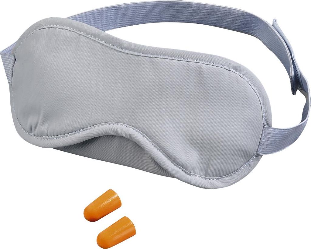 hama Gepolsterte Schlafmaske inkl. Gehörschutzstöpsel grau