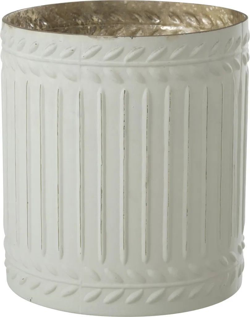 Bougeoir J-Line Ezy Blanc XL en Verre - Déco Stable pour Grandes Tables