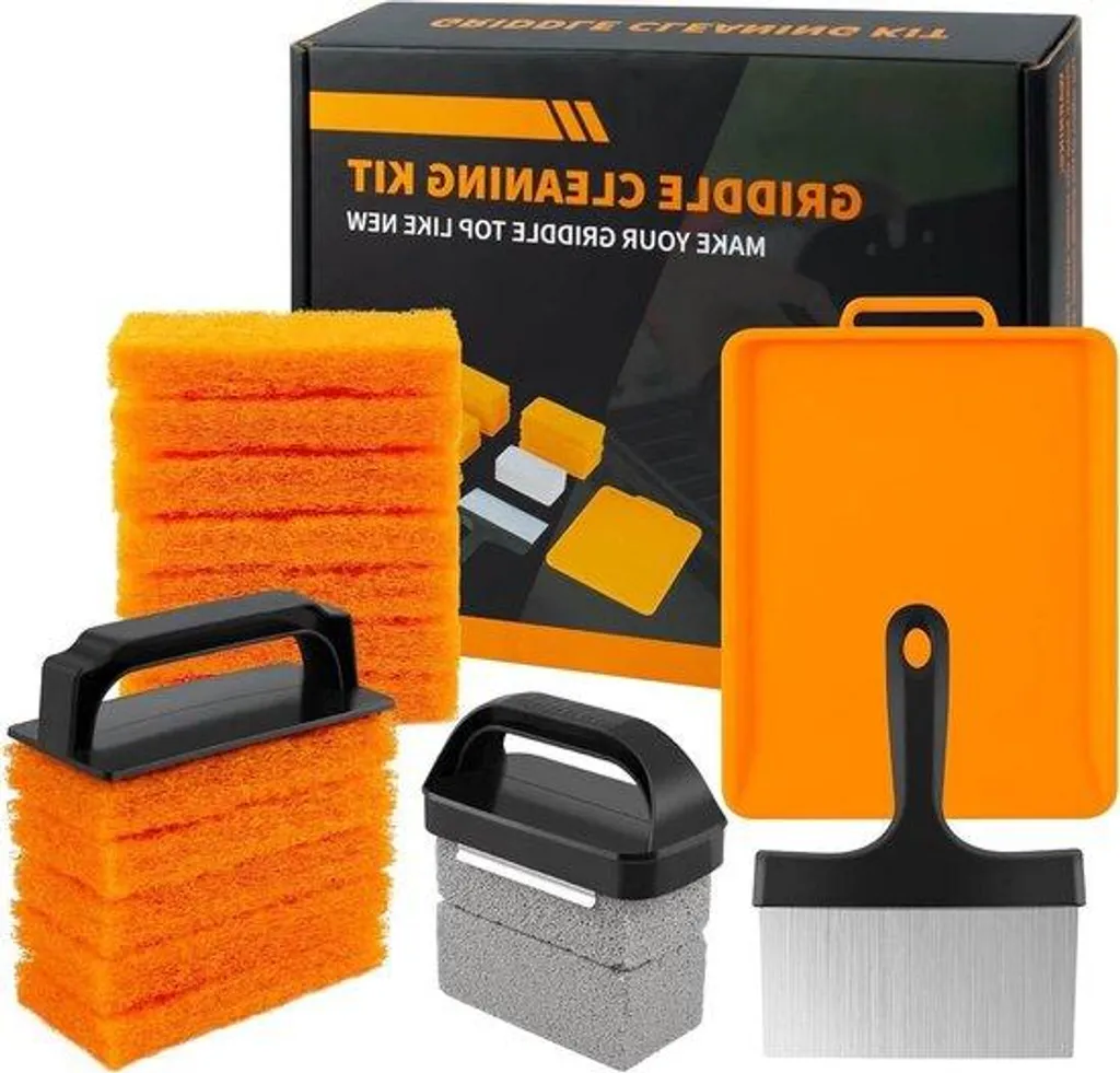 Tapis silicone résistant à la chaleur et set de nettoyage 18 pièces