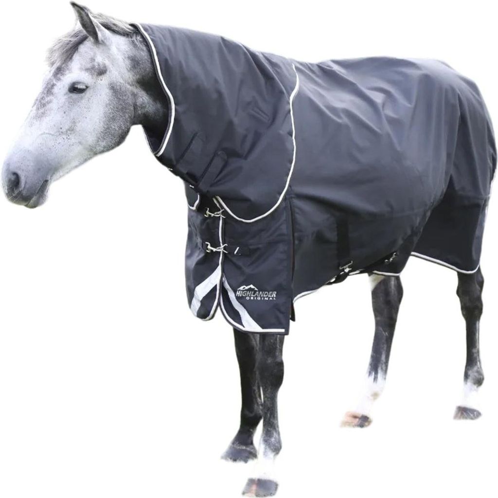 Highlander Plus - Pferdedecke mit Nackenschutz ER1752 (213cm) (Schwarz)