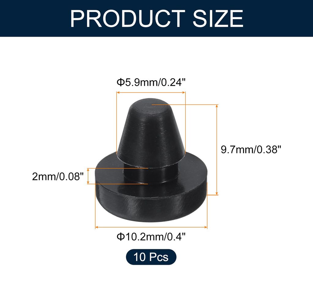 10 Stš¹ck Lochstopfen 3/16 Zoll (5,9mm) Knopfstopfen Passend fš¹r 5mm Loch, Einrasten Verriegelungsloch Schlauchstopfen Silikonschlauch wasserd...