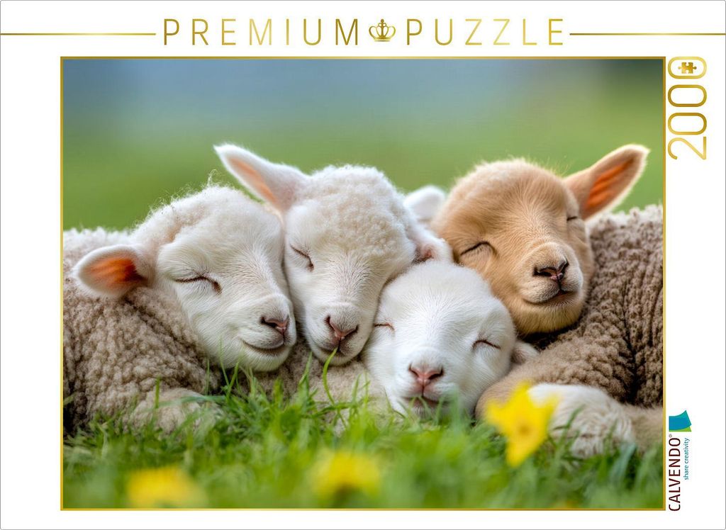 CALVENDO Puzzle Schafe | 2000 Teile Lege-Größe 90x67cm Foto-Puzzle für glückliche Stunden