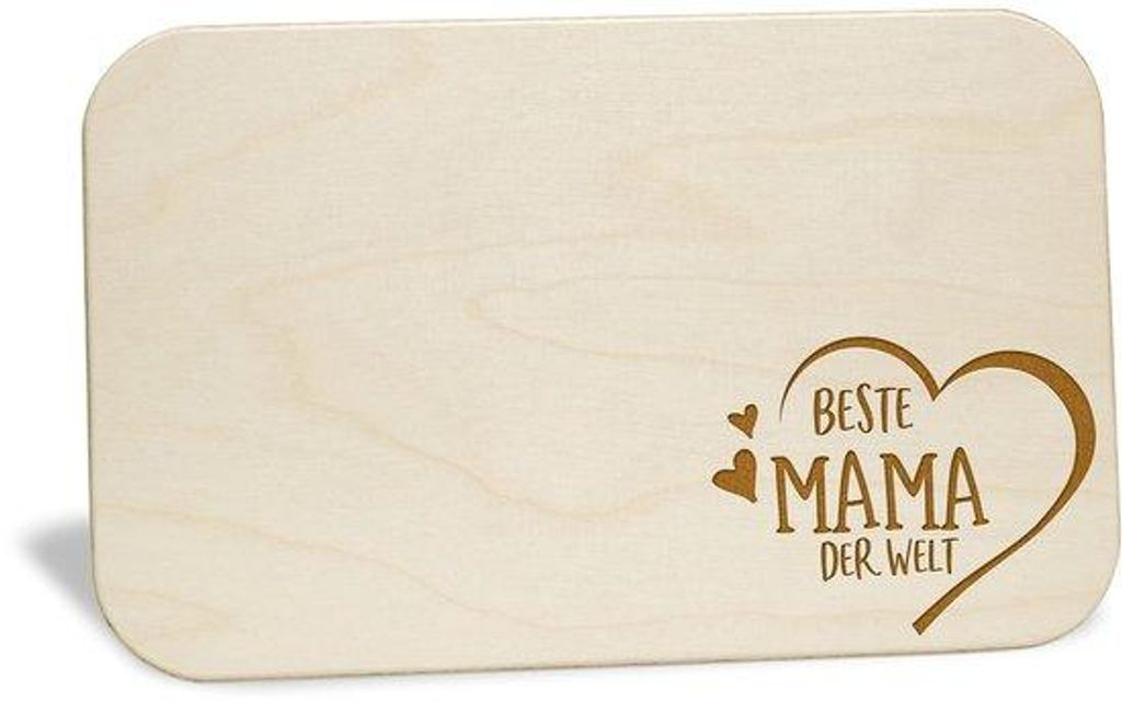 Personalisierter Frühstücksbrett mit Gravur und Spruch