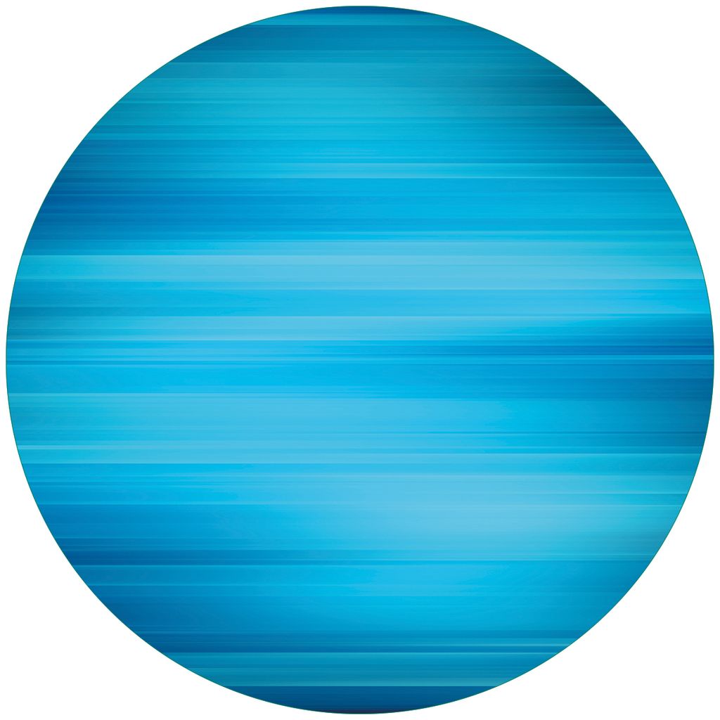 Wallario Premium Glasbild, freischwebende Optik, kräftige Farben, rund 50cm Durchmesser, Motiv Blau und schwarz gestreift - Abstraktes Streifenmuster