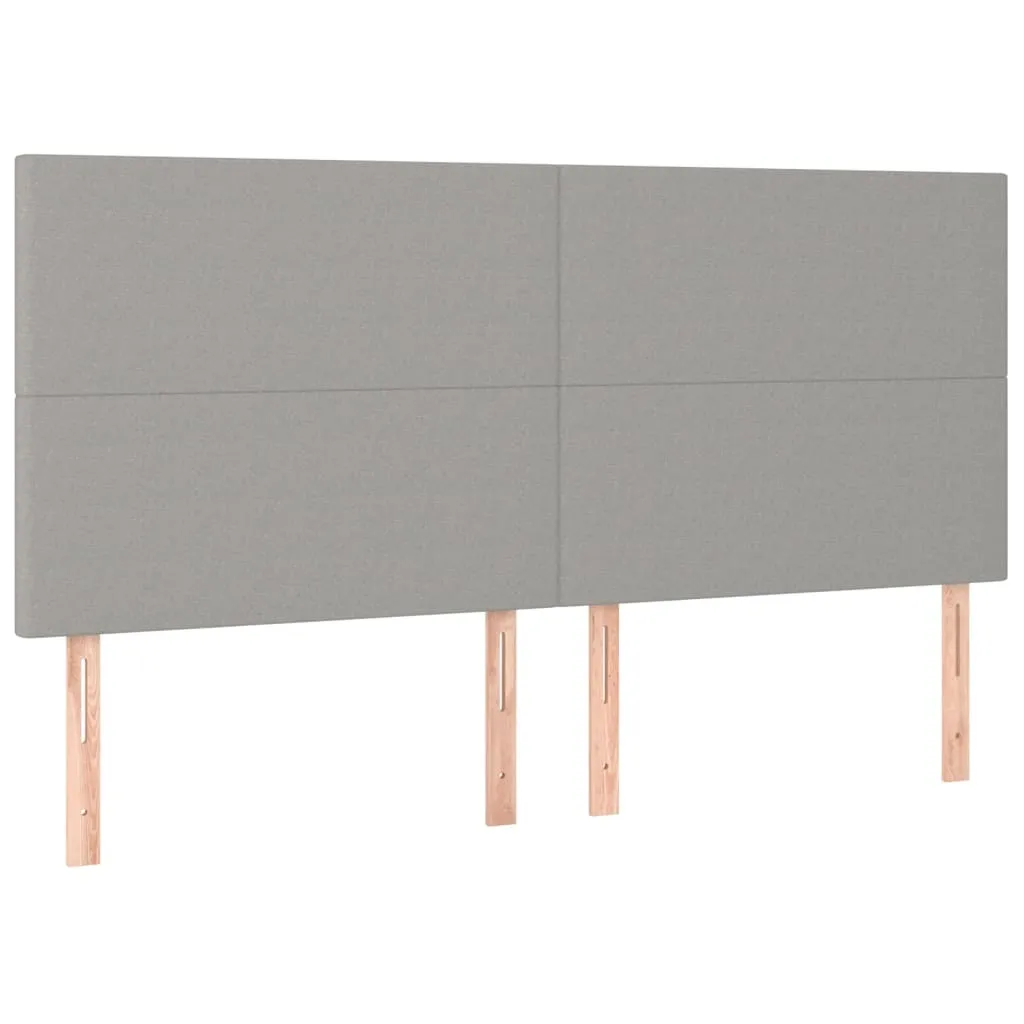 Tête de Lit Rembourrée en Tissu Gris Clair 100 cm pour Sommier Adulte