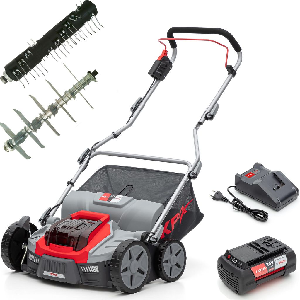 IKRA Akku Vertikutierer Rasenlüfter IB-SR 36 | 36V Bosch Produktbild 