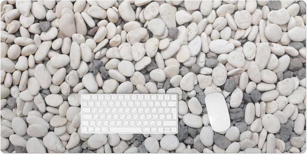 Dekorative Steine – Schreibtischunterlage – Rutschfeste Tischunterlage – Schreibtischmatte für Büro & Zuhause – Schreibunterlage – Maus...
