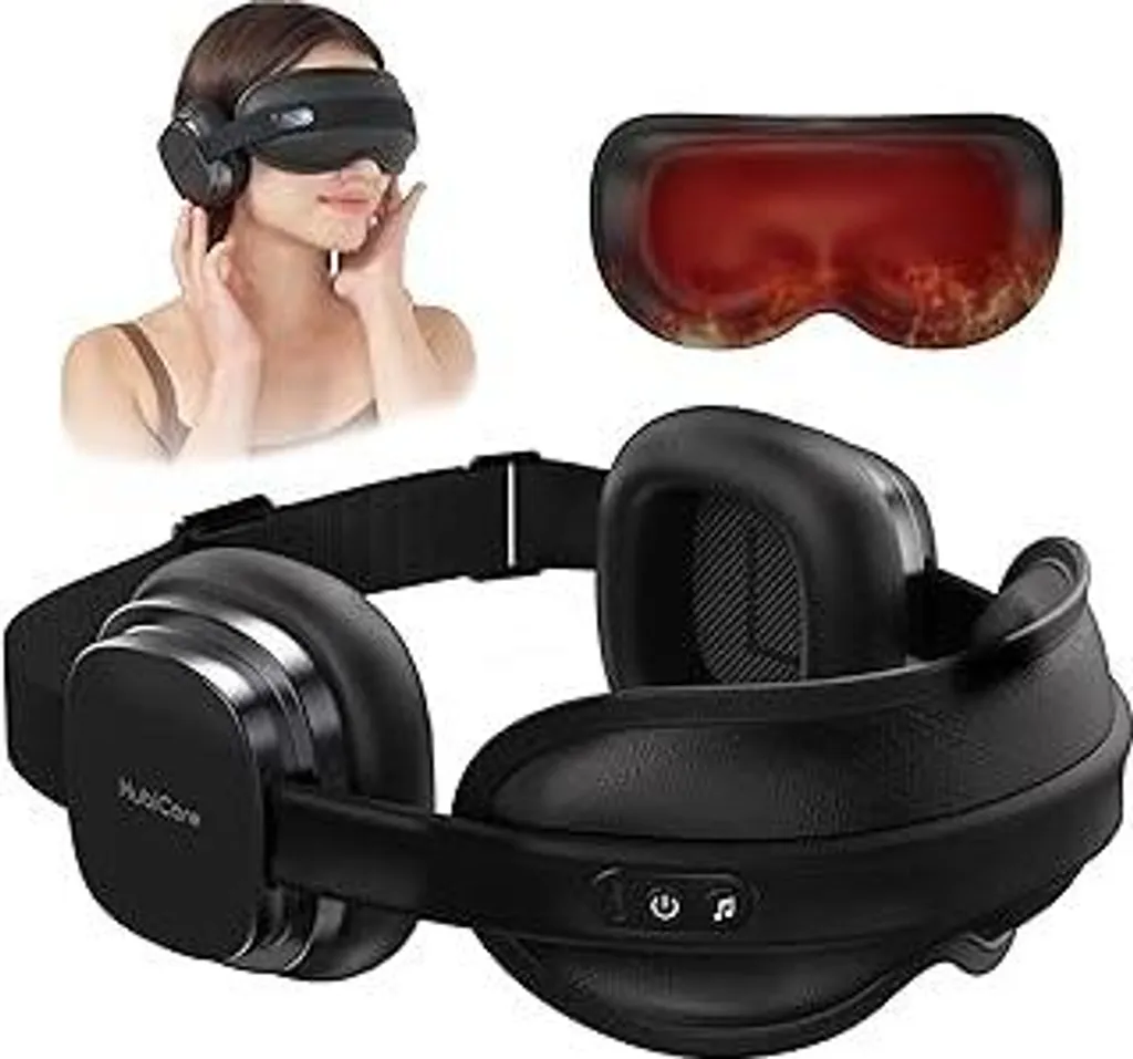 HubiCare Maschera Occhi Riscaldata Bluetooth: Addio Stress e Insonnia - 1