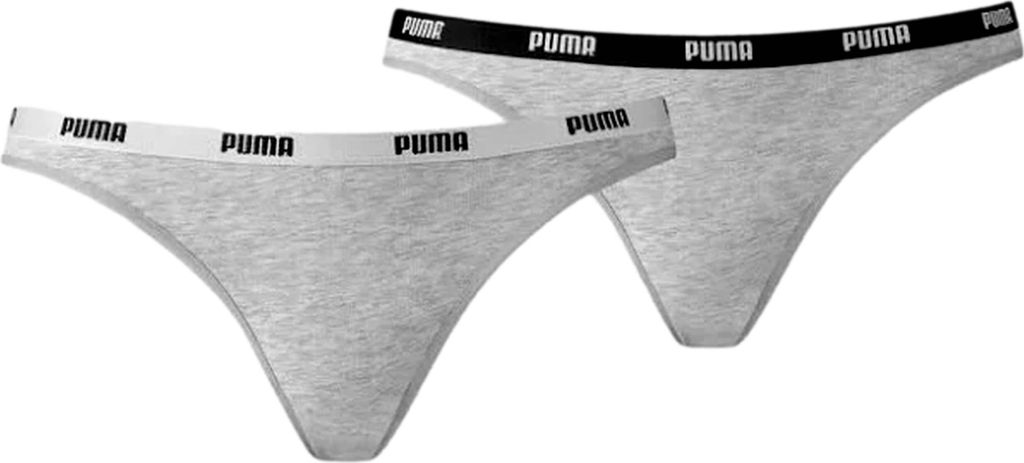 PUMA Iconic Bikinis 2er Pack Women grau/weiß/schwarz 603031001-328 - XS