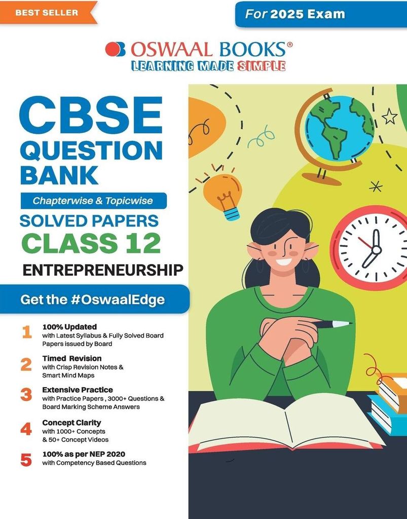 Oswaal CBSE Question Bank Class 12 Entrepreneurship, Chapterwise and Topicwise Solved Papers For Board Exams 2025