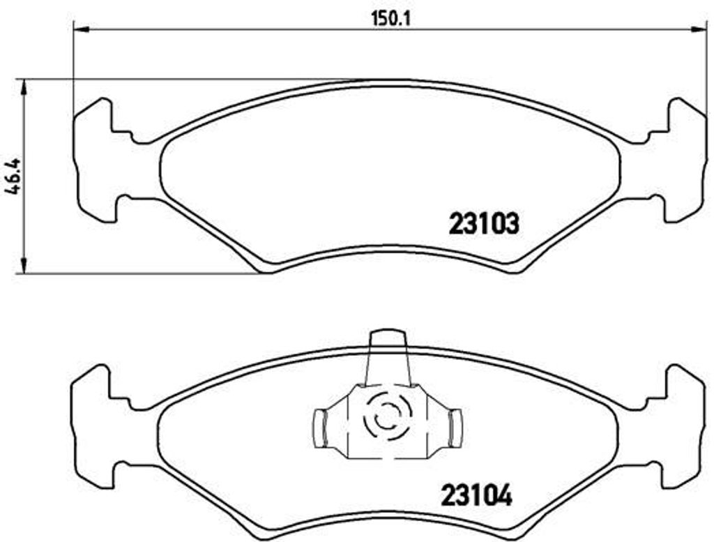 Brembo Bremsbelagsatz, Scheibenbremse Vorderachse P 24 043