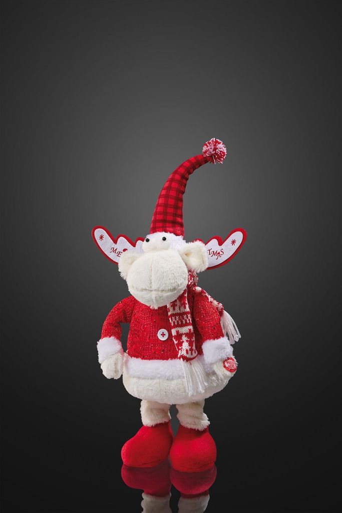 Rentier Weihnachten Figur Puppe singt & tanzt Stofftier Kinder Geschenk Winter