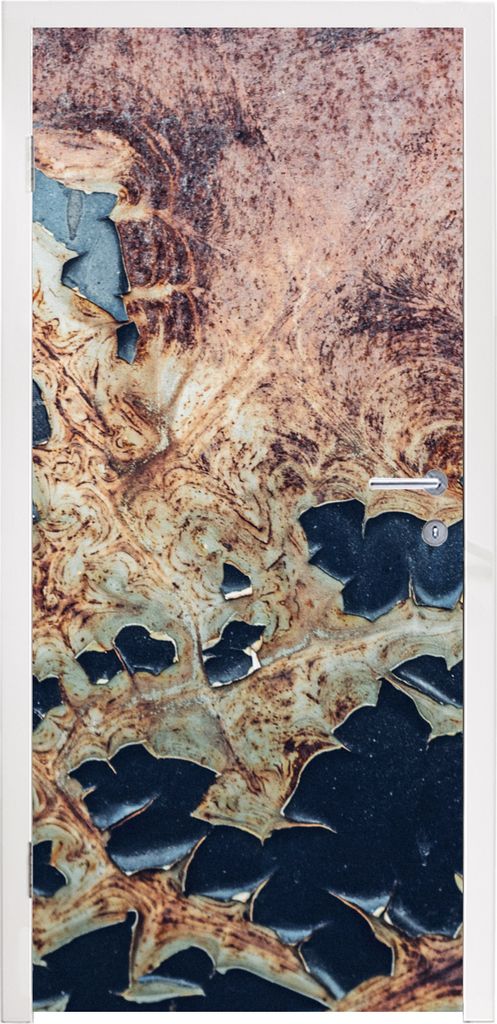 MuchoWow Türtapete Selbstklebende Türfolie Rost - Farbe - Schilder 95x215 cm Türposter Türaufkleber Klebefolie Türklebefolie - Tür Tapete -...