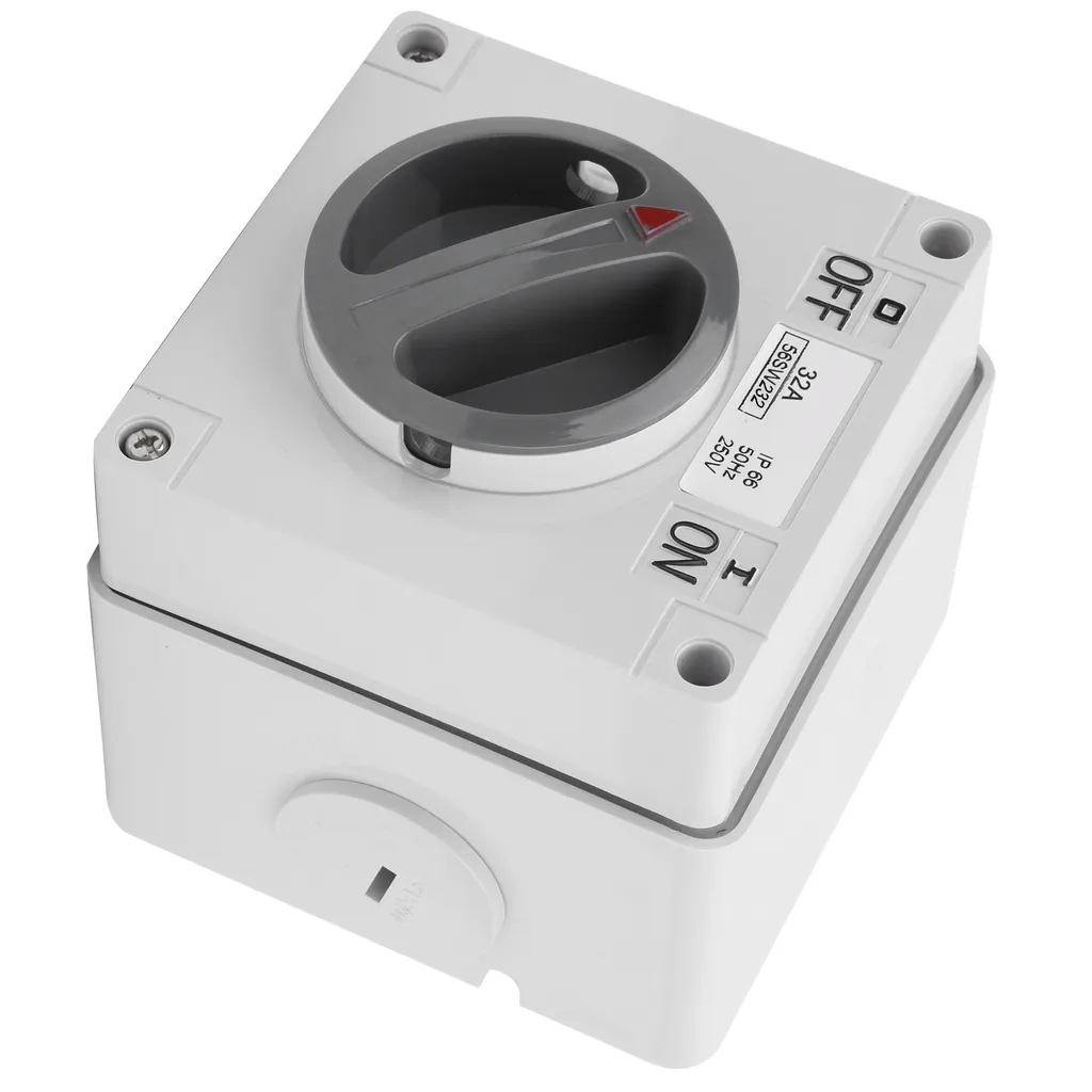 Interrupteur rotatif extérieur 2P32A haute isolation avec voyant LED