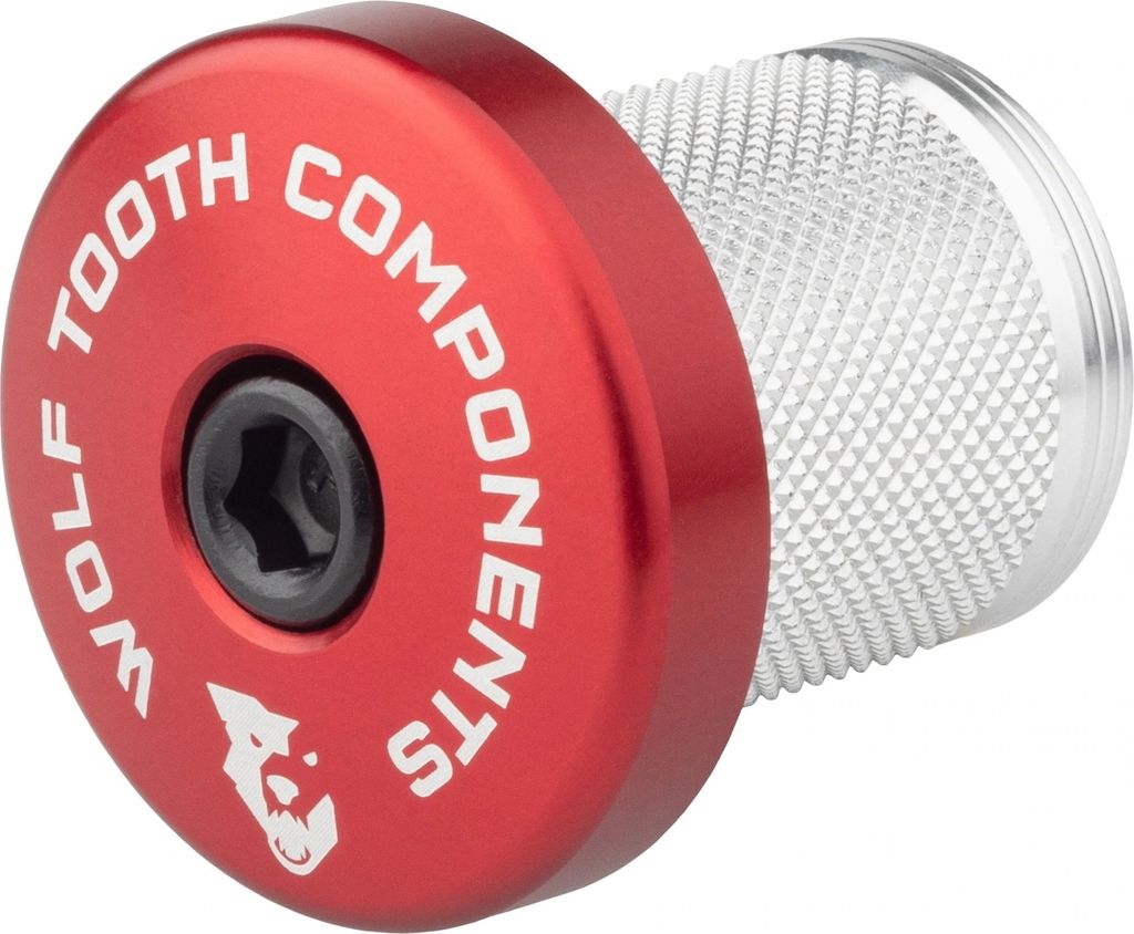 Wolf Tooth Expander, inkl. Ahead-Kappe mit integriertem 5mm Spacer, 1 1/8", red