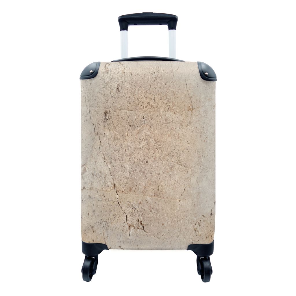 MuchoWow Koffer Handgepäck Trolley Rollkoffer Kleine Reisekoffer mit 4 Rollen - Alt - Konkret - Muster - Cabin Size < 55x40x23 cm & 55x40x20 cm ...