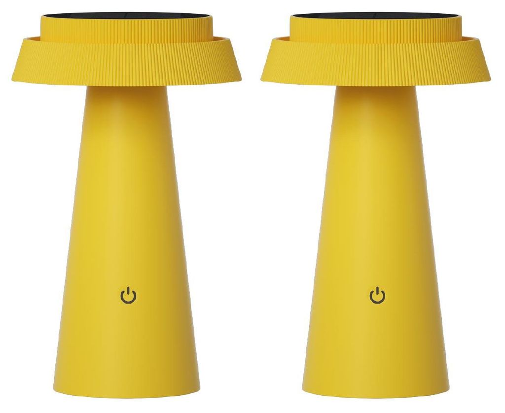 Luxus - Tafellamp Solar Mambo - Gelb - H23 x Ø14