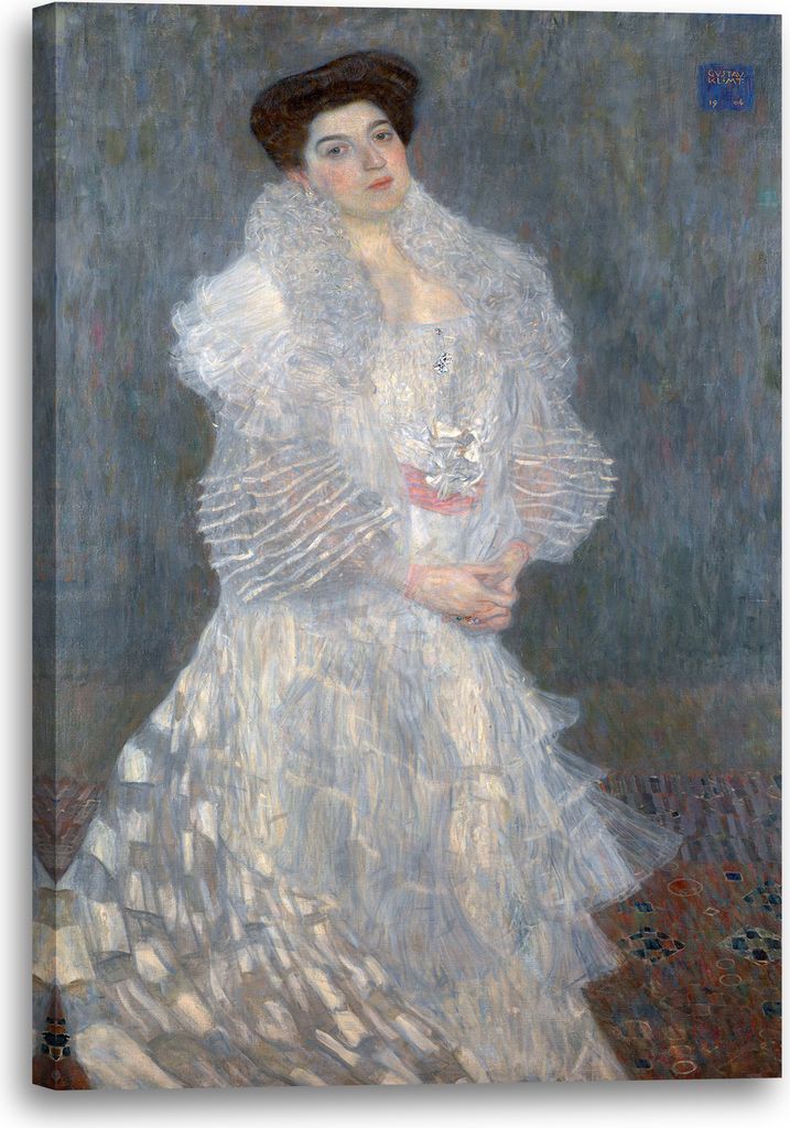 Leinwandbild (60x80cm): Gustav Klimt - Hermine Gallia (1904), echter Holz-Keilrahmen inkl. Aufhänger, handgefertigt in Deutschland