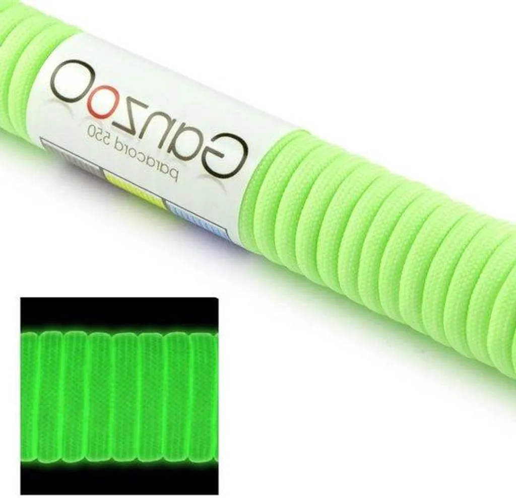 Corde de survie verte 31m de type Paracorde 550 avec résistance 250 kg