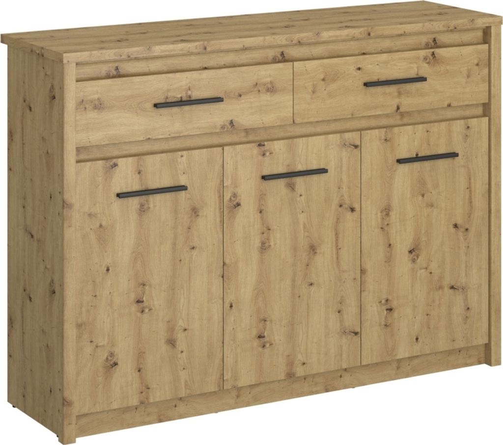 Kondela Airon 3D2S dreitürige Kommode – Artisan-Eiche