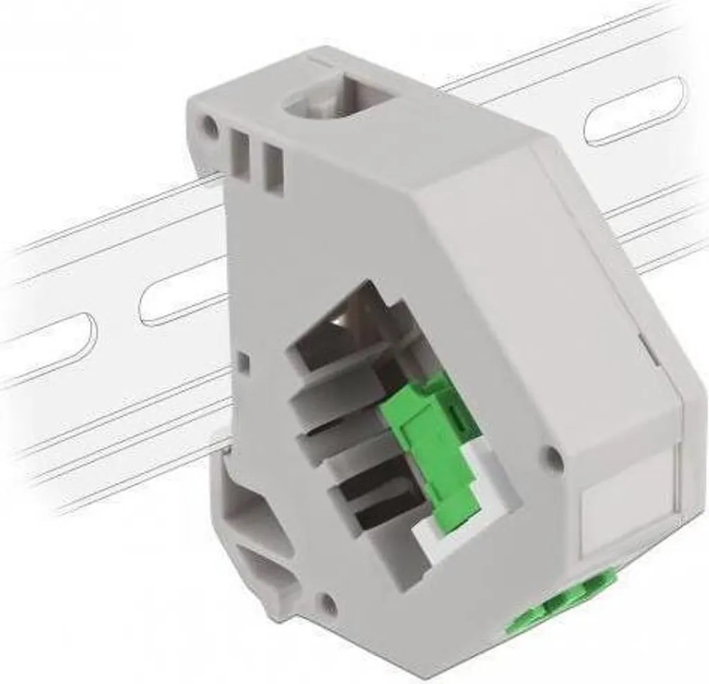 Adaptateur Keystone LC Duplex vert pour rail DIN - Format ultra compact