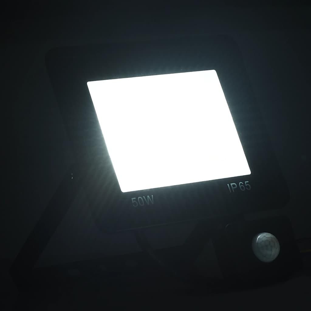 vidaXL LED-Fluter mit Sensor 50 W Kaltweiß