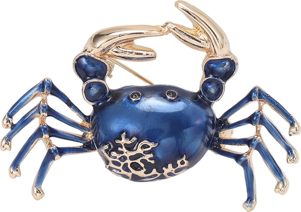 Retro Emaille Krabbenform Brosche Exquisite Legierung Pin Anzug Revers Frauen Abzeichen Schmuck Geschenk Mantel Zubehör