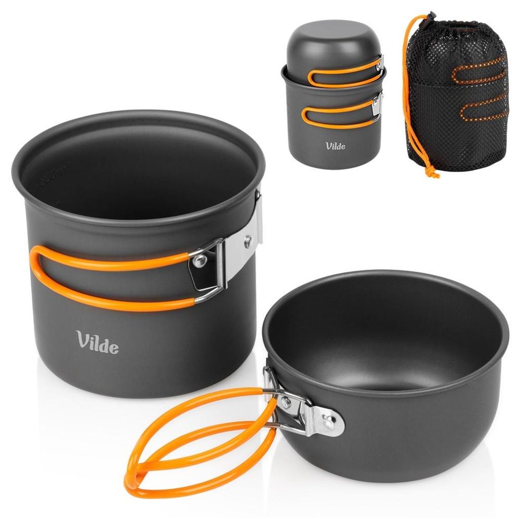 Vilde | Set stoviglie da campeggio in alluminio 3 pezzi - Immagine del prodotto 