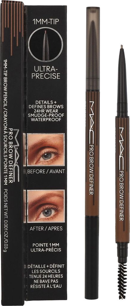 MAC Pro Brow Definer 1 Mm Tip Brow Pencil 24 Hour Waterproof Brunette 0,03 g