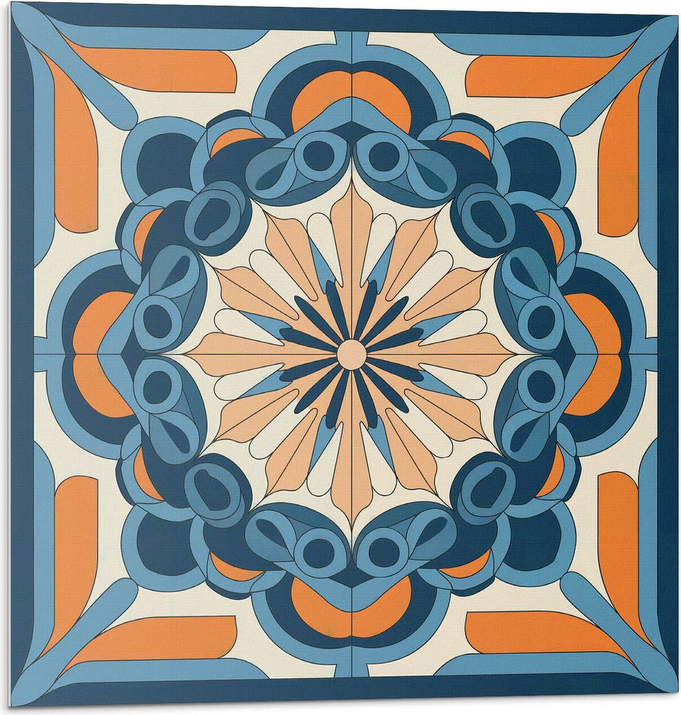 Mandala-Muster Mit Blumenmotiv – Selbstklebende Fliesen – Wandverkleidung – Wandpaneel – PVC Fliesen – Vinylflisen – PCV Flisen – Sel...