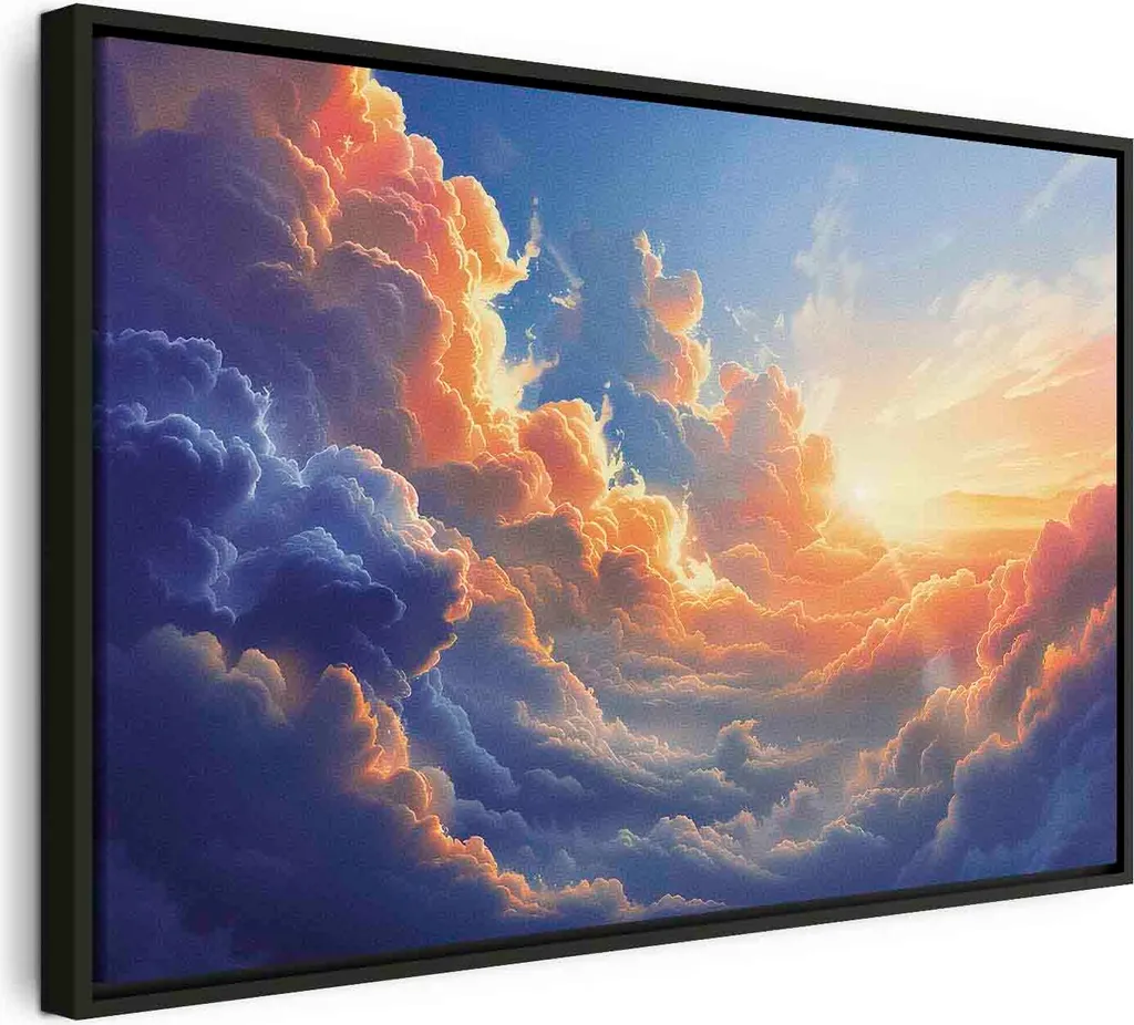 Offerta Quadro Moderno Mare 60x40 cm - Tramonto Spettacolare su Tela
