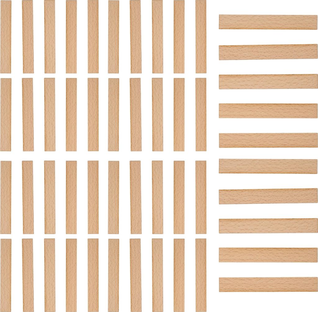Holzdochte für Kerzen, 100 x 15 x 1 mm, 50 Stück Produktbild 