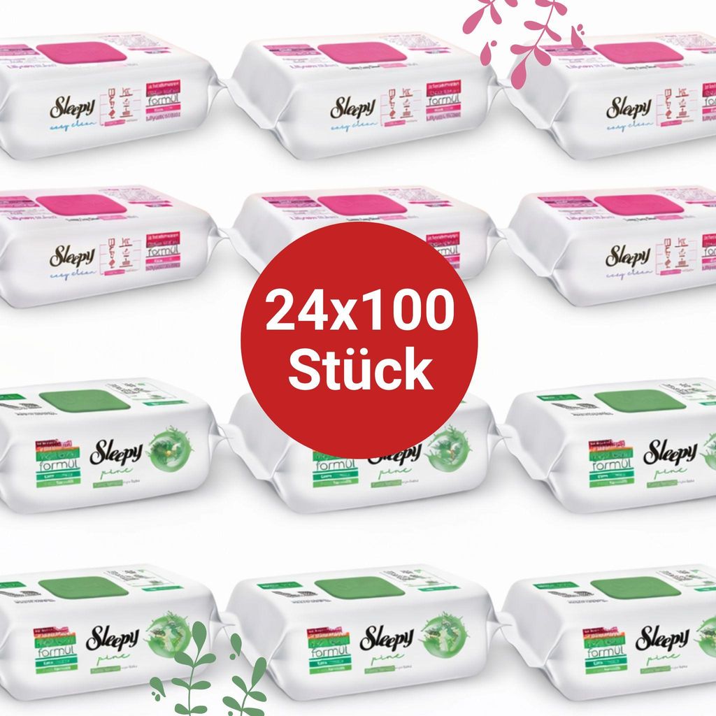 Sleepy Easy Clean Oberflächenreinigungstücher – 12x100 Lilium + 12x100 Pine | Reinigungstücher Set