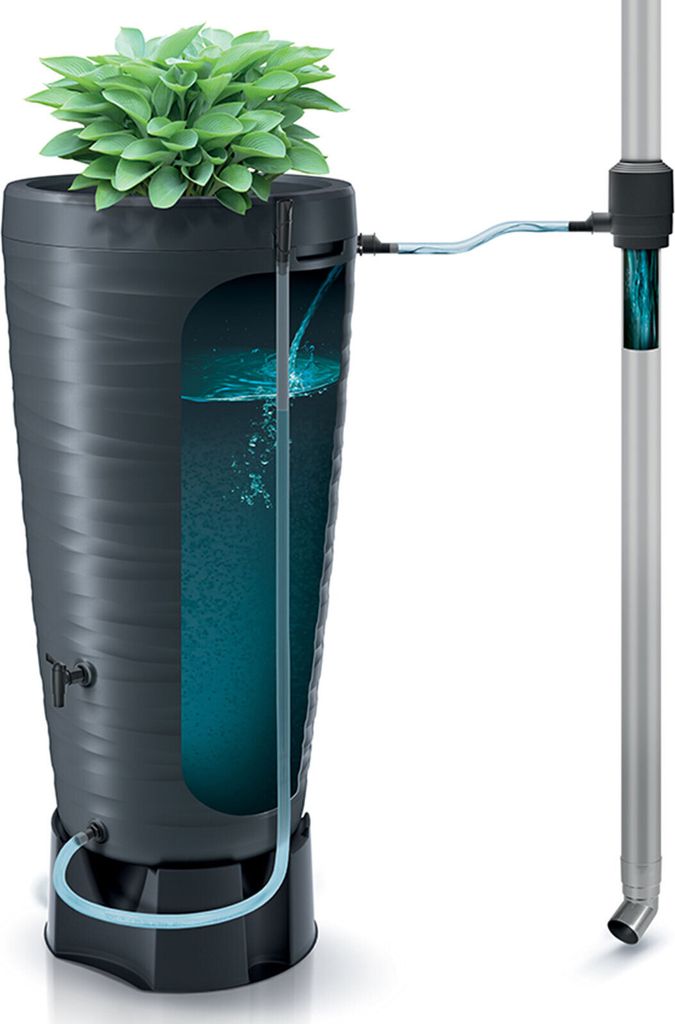 Regentonne anthrazit TREVISO 240 Liter inkl. Hahn Produktbild 4