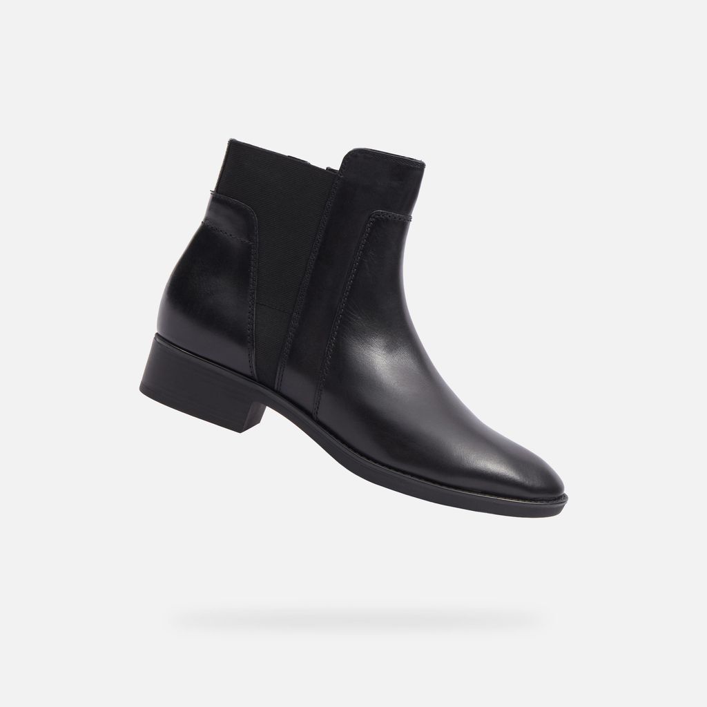 Geox Schwarze Damen-Ankle-Boots Felicity 37,5