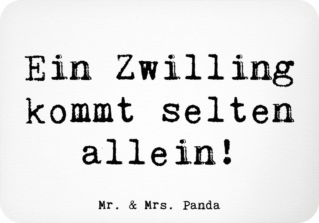 Mr. & Mrs. Panda magnet Spruch Zwillingsgeschwister Liebe - Weiß - Geschenk, holzmagnet, Zwillinge, Doppelgänger, Notizhalter, Kühlschrankmagnet...