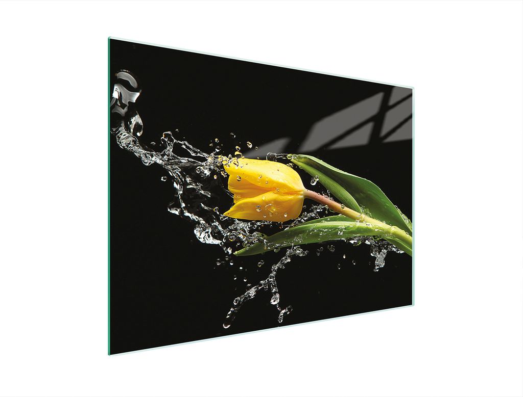 Schneidebrett Herdabdeckplatte Multiglasschneidplatte 30x22 cm Tulpe Schwarz