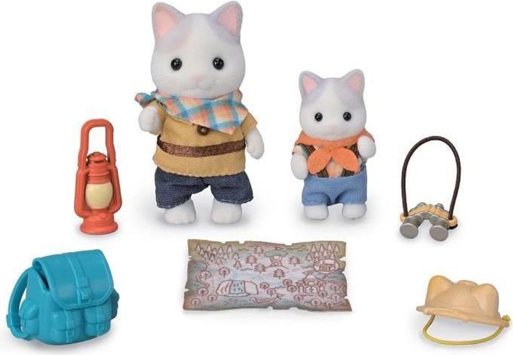 Gelenkfiguren SYLVANIAN FAMILIES Sohn und Baby Latte Cat Secret Forest Adventure
