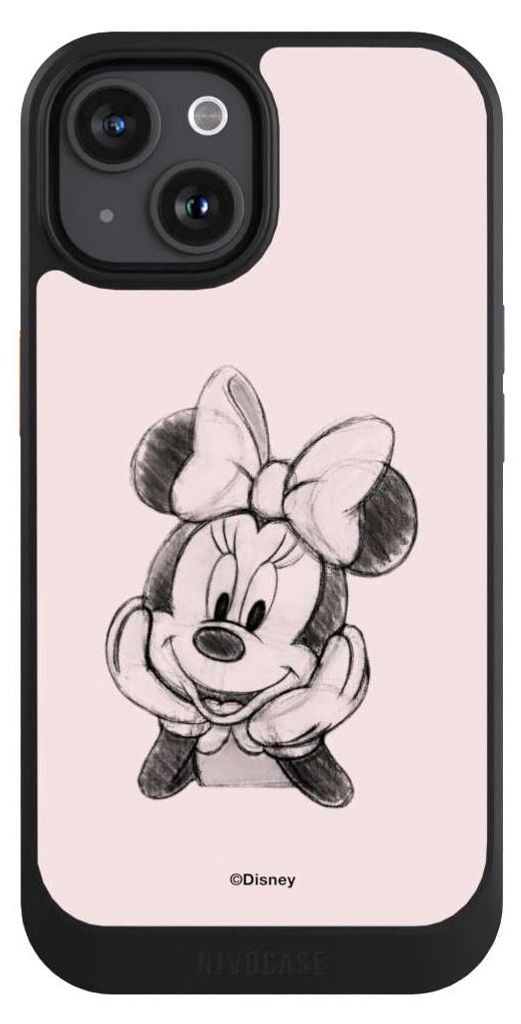 NIVOCASE Hülle für Apple iPhone 15 Handyhülle NIVOcore Case Schwarz Disney Minnie Mouse Offizielles Lizenzprodukt