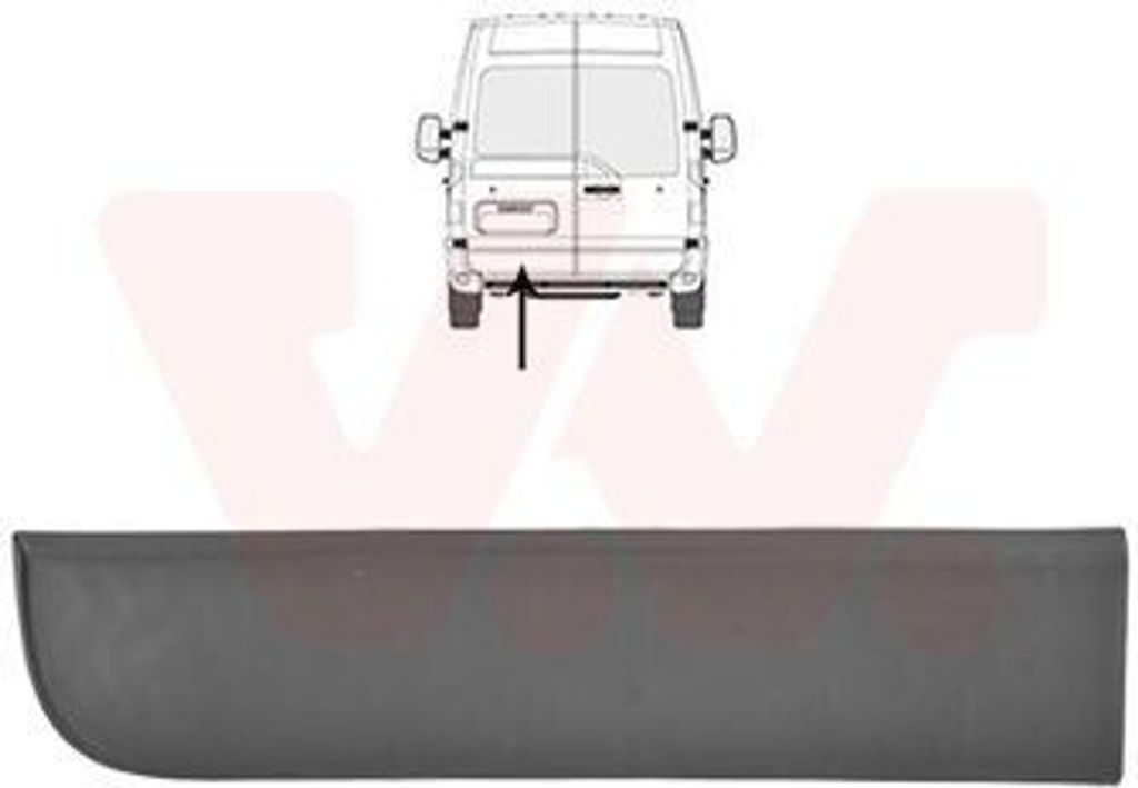 VAN WEZEL Zierleiste für die Tür Hinten Links Leiste für OPEL Movano B Kastenwagen (X62) 3799431
