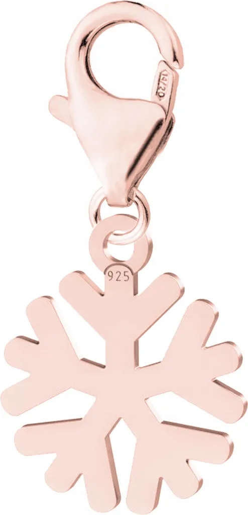 Ciondolo Fiocco di Neve Argento 925 Placcato Oro - Idea Regalo Famiglia