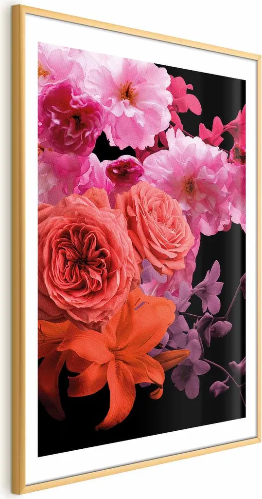 Poster Brezza di primavera 40x60 cm con cornice dorata con margine