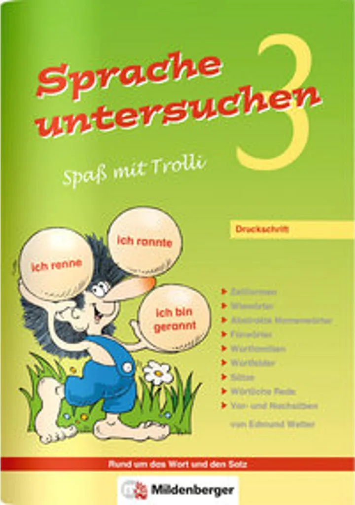 Sprache untersuchen Spaß mit Trolli 3 Cahier d'allemand Druckschrift