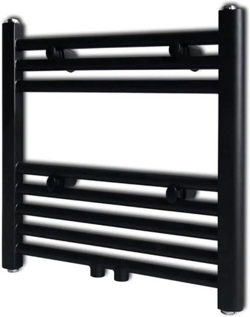 Porte-serviettes radiateur noir en acier carbone ultra résistant
