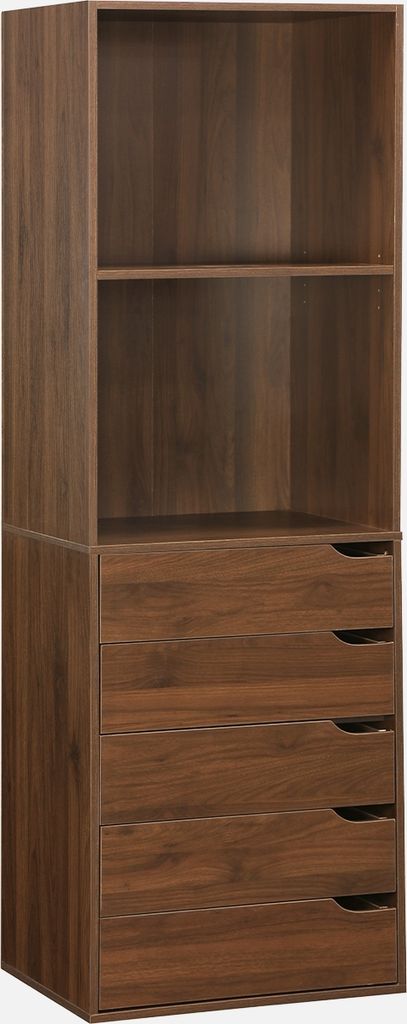 sweeek - Kleiderschrankmodul 5 Schubladen 2 Regale  - Produktbild 