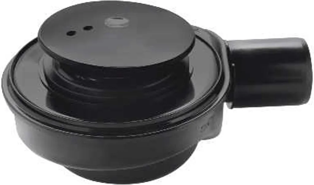 Siphon de douche noir 50 mm Speed avec bouchon de trop-plein intégré